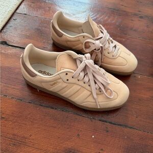 Adidas Sambas size 5: pink / blush / nude / tan